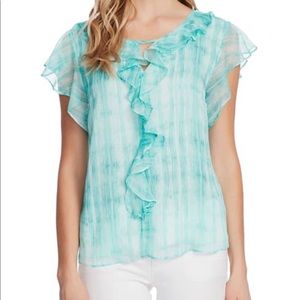 NWT Vince Camuto Ruffle Blouse Size M